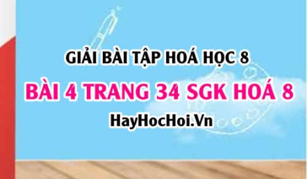 Giải bài 4 trang 34 SGK Hoá 8: Công thức hoá học của đơn chất, hợp chất